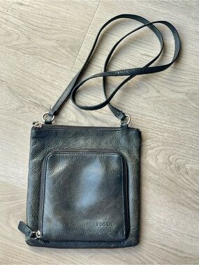 Vintage Fossil Real Leather Crossbody Bag